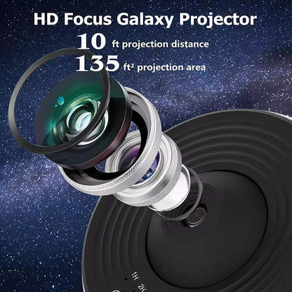 Galaxy Starry Sky Projector with 360° Rotation - Perfect Night Light for Kids, Valentine's Day, or Wedding Decor