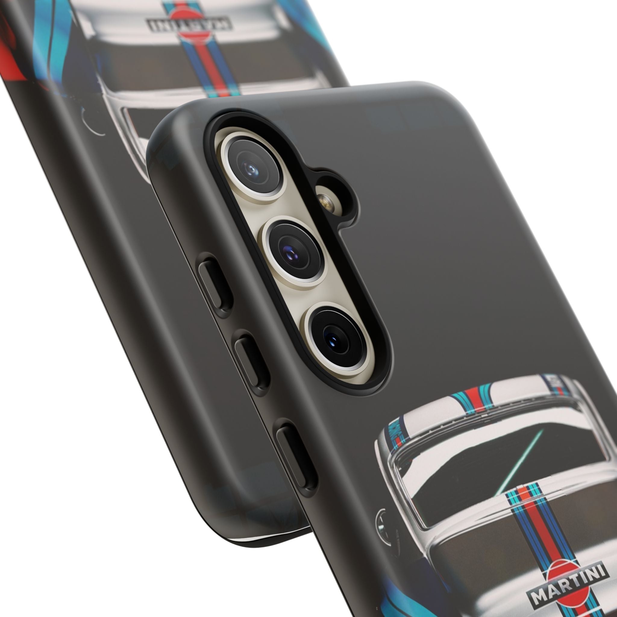 Classic Racecar Tough Phone Case — Retro Striped Vintage Sports Car Design