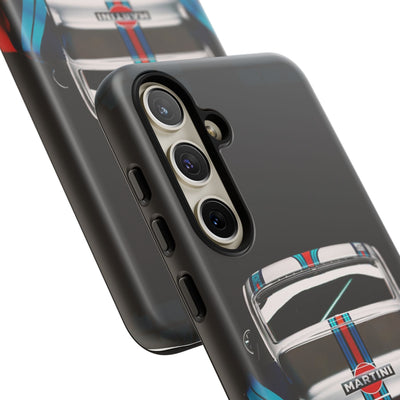 Classic Racecar Tough Phone Case — Retro Striped Vintage Sports Car Design