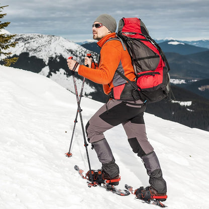 Trekking Hiking Poles Aluminum Hiking Walking Sticks with Quick Adjustable Locks - Comfort Handle - Padded Strap - Snow Baskets Attached-Suitable for Hiking, Walking