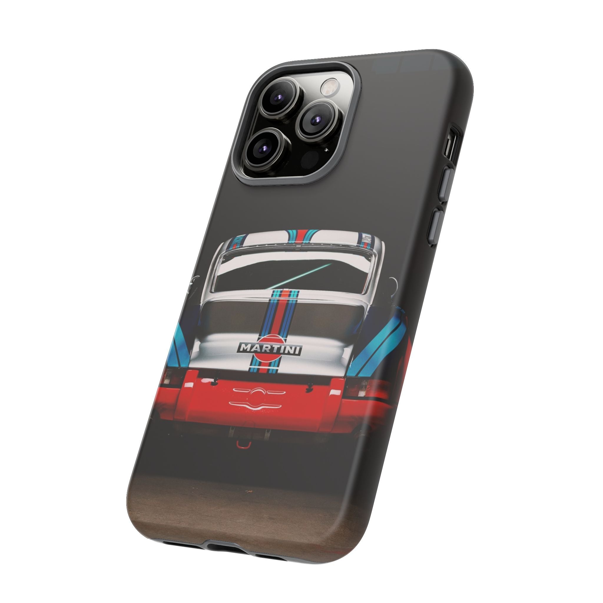 Classic Racecar Tough Phone Case — Retro Striped Vintage Sports Car Design