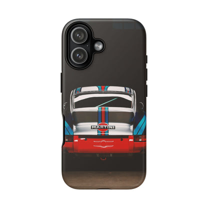 Classic Racecar Tough Phone Case — Retro Striped Vintage Sports Car Design