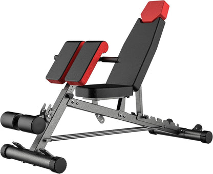 Multi-Functional FID Weight Bench - All-in-One Workout Solution with Hyper Back Extension & Adjustable Features