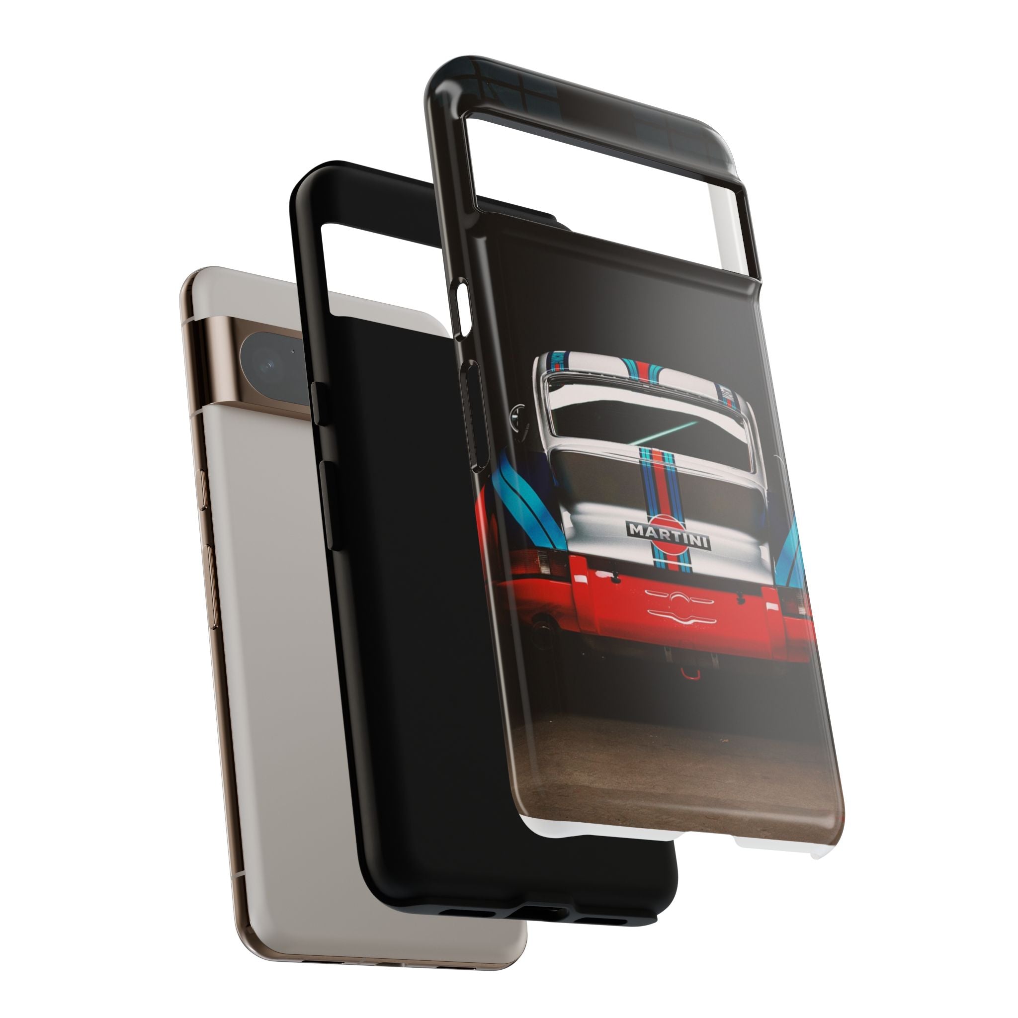 Classic Racecar Tough Phone Case — Retro Striped Vintage Sports Car Design