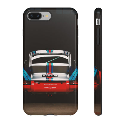 Classic Racecar Tough Phone Case — Retro Striped Vintage Sports Car Design