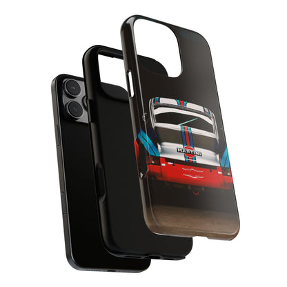Classic Racecar Tough Phone Case — Retro Striped Vintage Sports Car Design