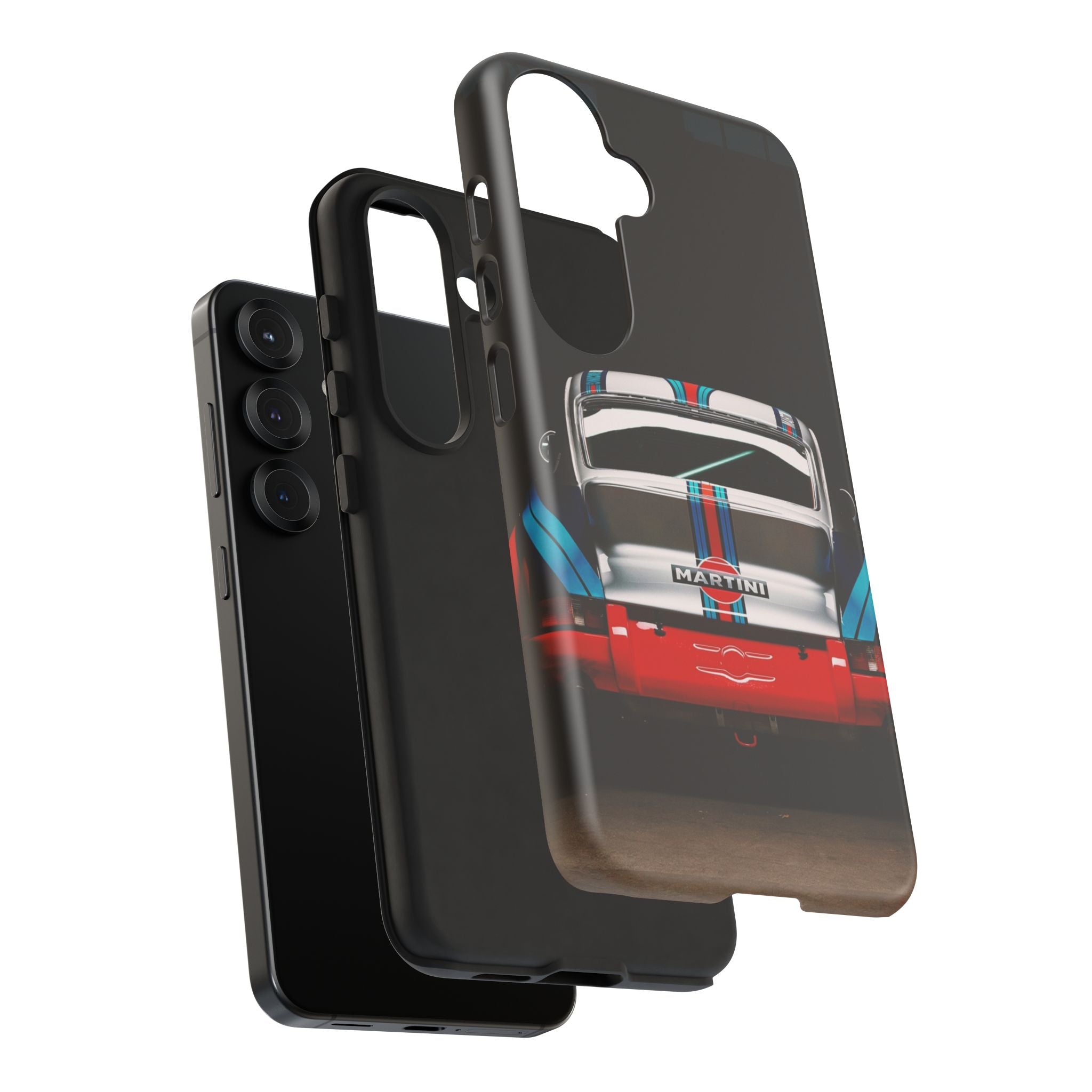 Classic Racecar Tough Phone Case — Retro Striped Vintage Sports Car Design