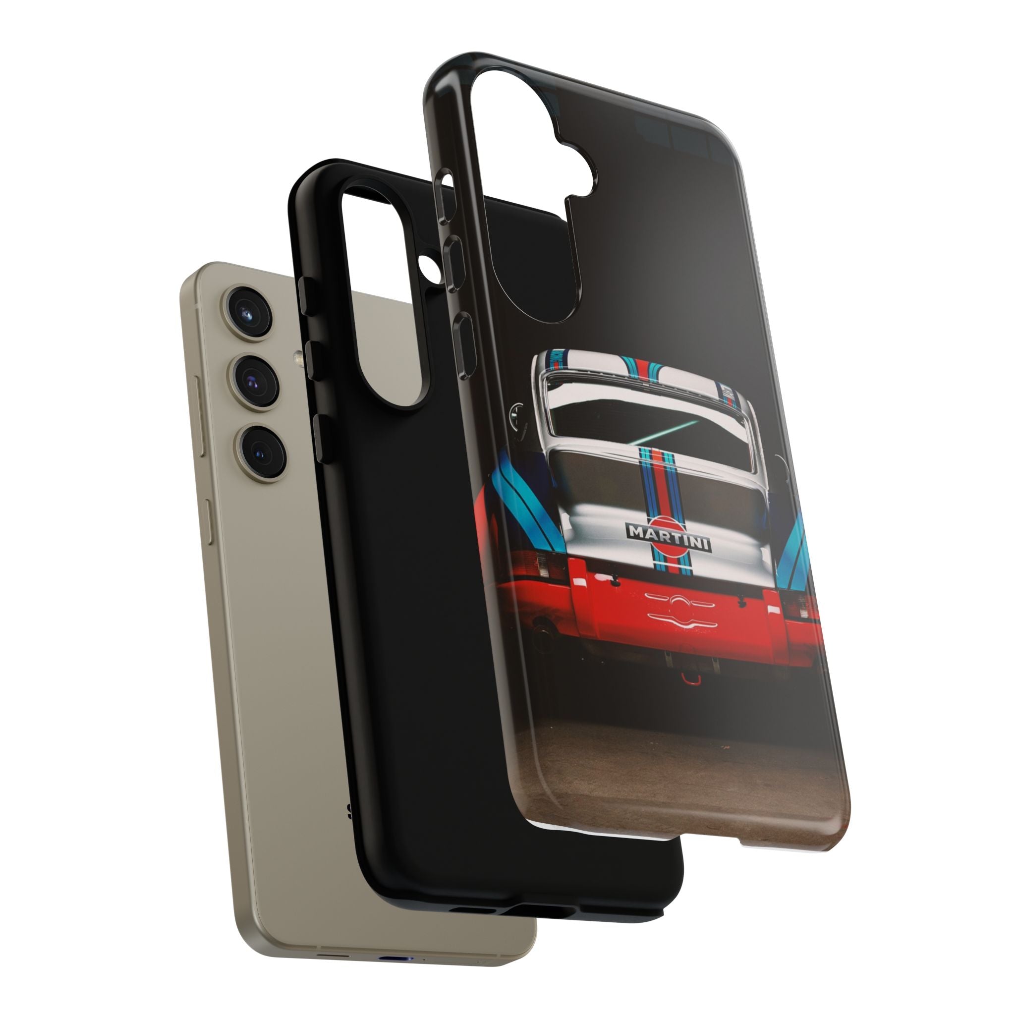 Classic Racecar Tough Phone Case — Retro Striped Vintage Sports Car Design