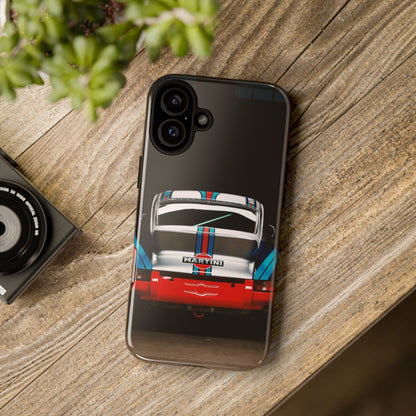 Classic Racecar Tough Phone Case — Retro Striped Vintage Sports Car Design