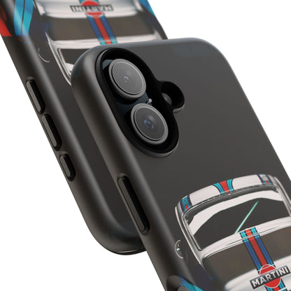 Classic Racecar Tough Phone Case — Retro Striped Vintage Sports Car Design