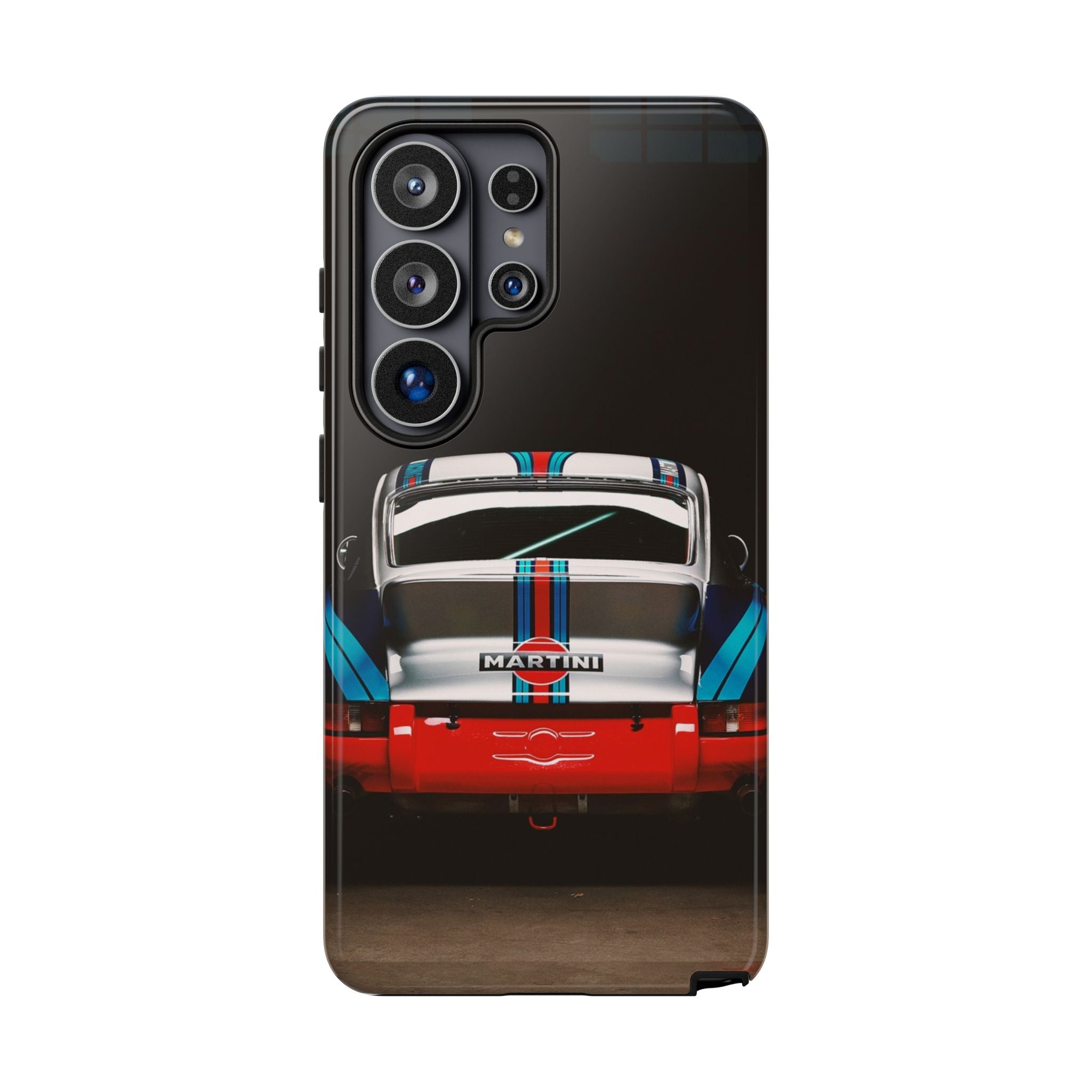 Classic Racecar Tough Phone Case — Retro Striped Vintage Sports Car Design