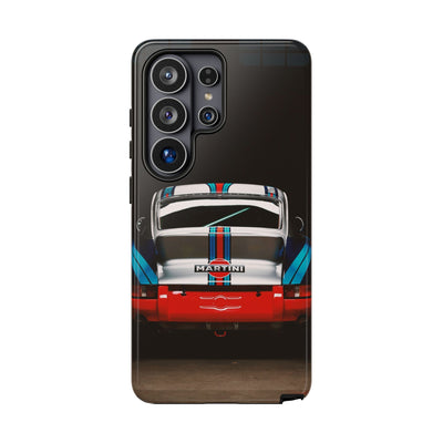 Classic Racecar Tough Phone Case — Retro Striped Vintage Sports Car Design