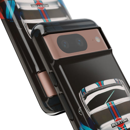 Classic Racecar Tough Phone Case — Retro Striped Vintage Sports Car Design