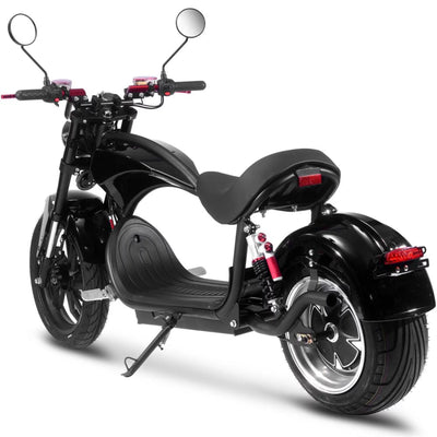 Raven 60V 2500W Electric Cafe Motorcycle - 30Ah Lithium Battery, Black