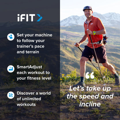 Trainer H7 iFit-Enabled Elliptical with 7” Touchscreen & Cooling Fan