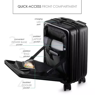 Black Carry-On Set with USB Port
