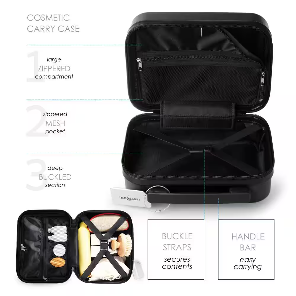 Black Carry-On Set with USB Port