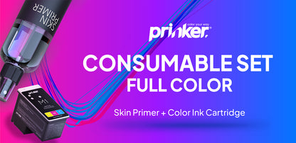 Prinker M Temporary Tattoo Printer Starter Kit - Waterproof Custom Tattoos, Full Color Ink, iOS/Android App