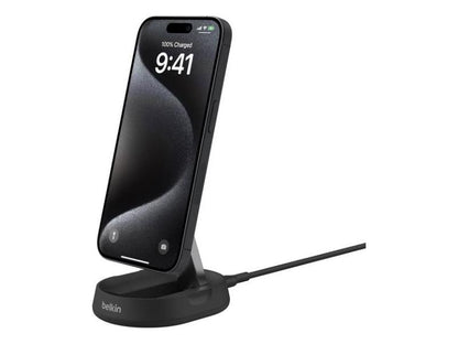 Belkin BoostCharge Pro Convertible Qi2 Wireless Charging Pad and Stand 15W - Black