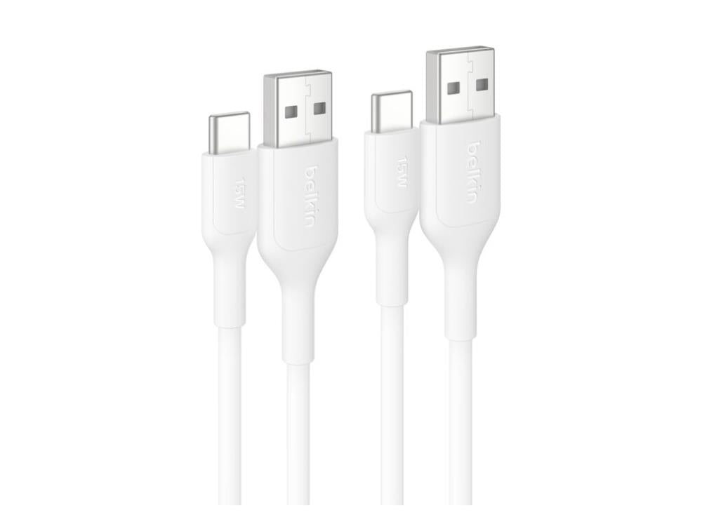Belkin BoostCharge USB-A to USB-C Cable 1 m (3.3 ft) 18W - White, 2-Pack