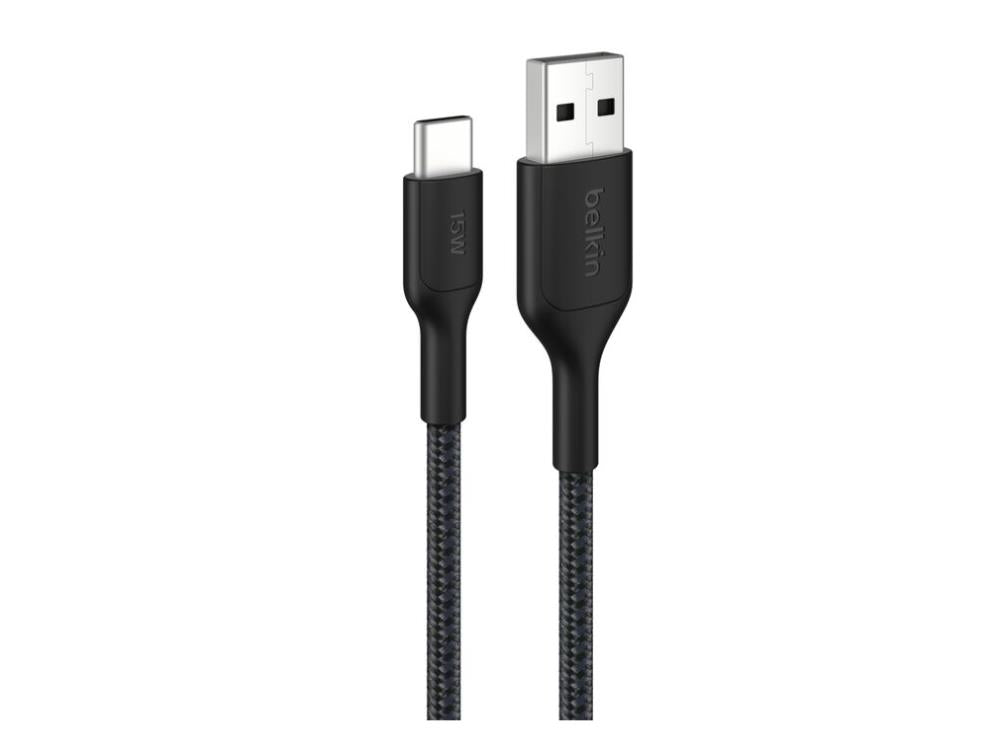 Belkin BoostCharge Pro Braided USB-A to USB-C Cable 1 m (3.3 ft) 15W - Black