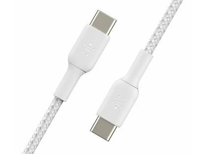 Belkin BoostCharge Pro Braided USB-C to USB-C Cable 2 m (6.6 ft) 60W - White, 2-Pack