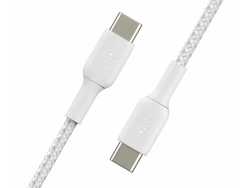 Belkin BoostCharge Pro Braided USB-C to USB-C Cable 2 m (6.6 ft) 60W - White, 2-Pack