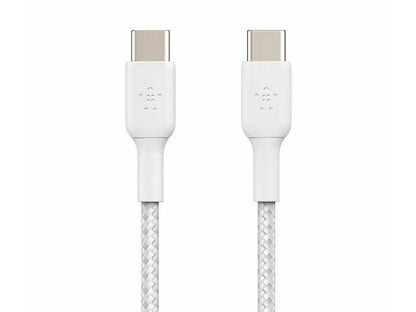 Belkin BoostCharge Pro Braided USB-C to USB-C Cable 2 m (6.6 ft) 60W - White, 2-Pack