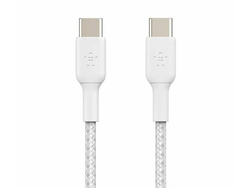 Belkin BoostCharge Pro Braided USB-C to USB-C Cable 2 m (6.6 ft) 60W - White, 2-Pack