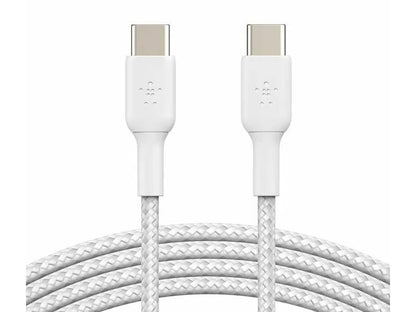 Belkin BoostCharge Pro Braided USB-C to USB-C Cable 2 m (6.6 ft) 60W - White, 2-Pack