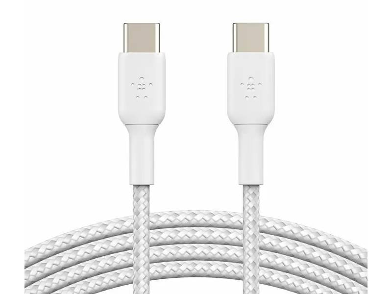 Belkin BoostCharge Pro Braided USB-C to USB-C Cable 2 m (6.6 ft) 60W - White, 2-Pack