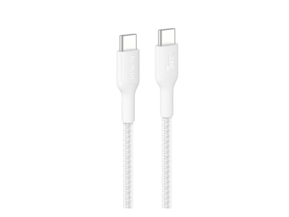 Belkin BoostCharge Pro Braided USB-C to USB-C Cable 1 m (3.3 ft) 240W - White