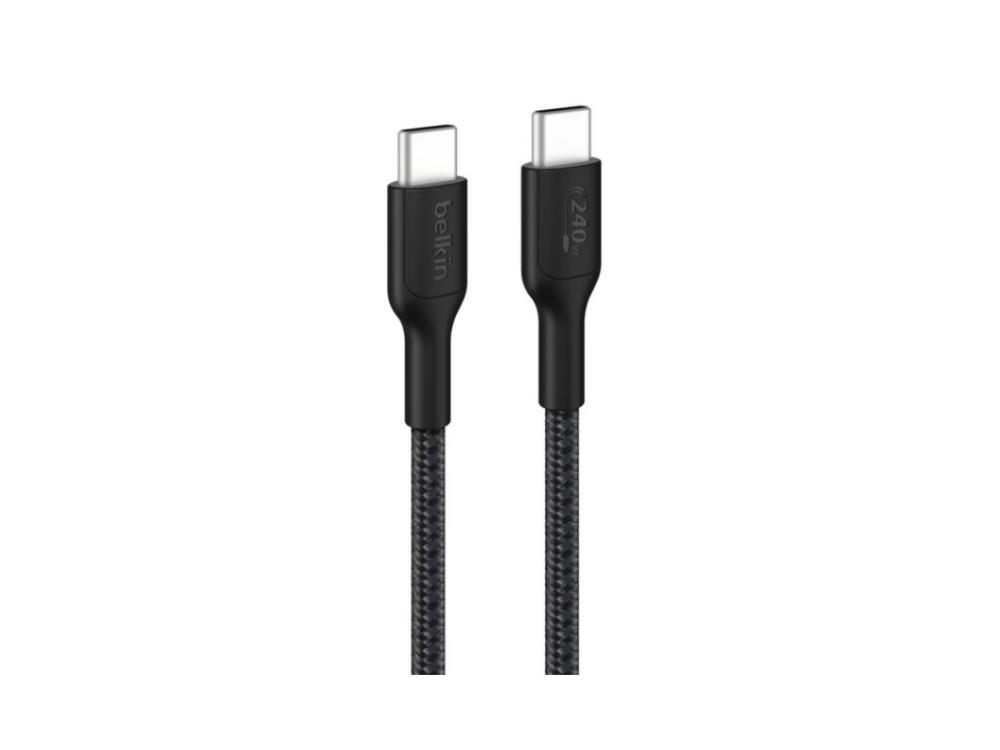 Belkin BoostCharge Pro Braided USB-C to USB-C Cable 2 m (6.6 ft) 240W - Black