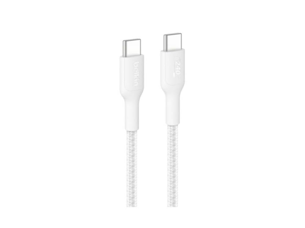 Belkin BoostCharge Pro Braided USB-C to USB-C Cable 2 m (6.6 ft) 240W - White