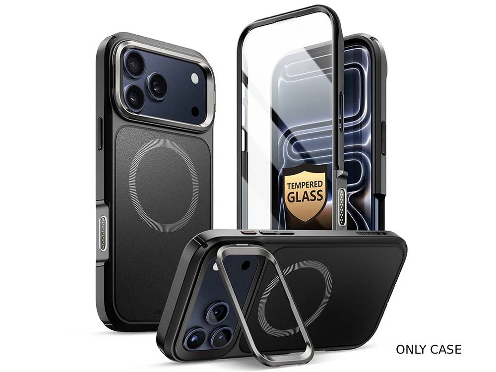 i-Blason ARES FLIP MagSafe Case with Kickstand for iPhone 17 Pro - Black
