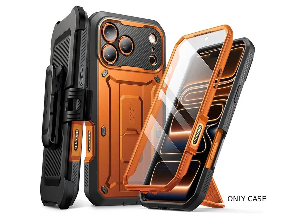 i-Blason Unicorn Beetle PRO Rugged Case with Built-in Screen Protector for iPhone 17 Pro Max - Orange