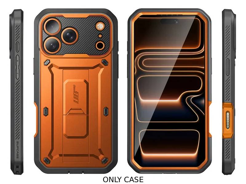 i-Blason Unicorn Beetle PRO Rugged Case with Built-in Screen Protector for iPhone 17 Pro Max - Orange