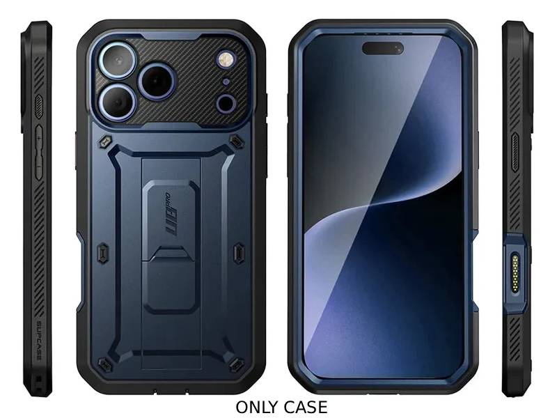i-Blason Unicorn Beetle PRO Rugged Case with Built-in Screen Protector for iPhone 17 Pro - Blue
