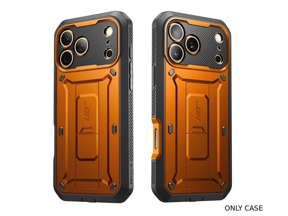 i-Blason Unicorn Beetle PRO Rugged Case with Built-in Screen Protector for iPhone 17 Pro - Orange