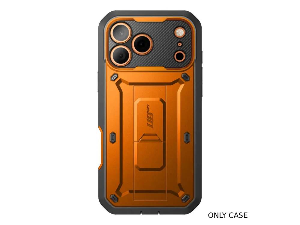i-Blason Unicorn Beetle PRO Rugged Case with Built-in Screen Protector for iPhone 17 Pro - Orange