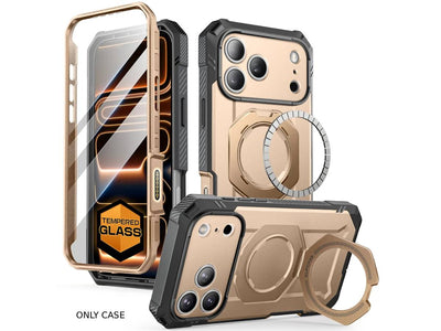 i-Blason Unicorn Beetle GRIP PRO MagSafe Case with HD Tempered Glass for iPhone 17 Pro Max - Gold