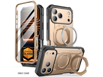 i-Blason Unicorn Beetle GRIP PRO MagSafe Case with HD Tempered Glass for iPhone 17 Pro Max - Gold