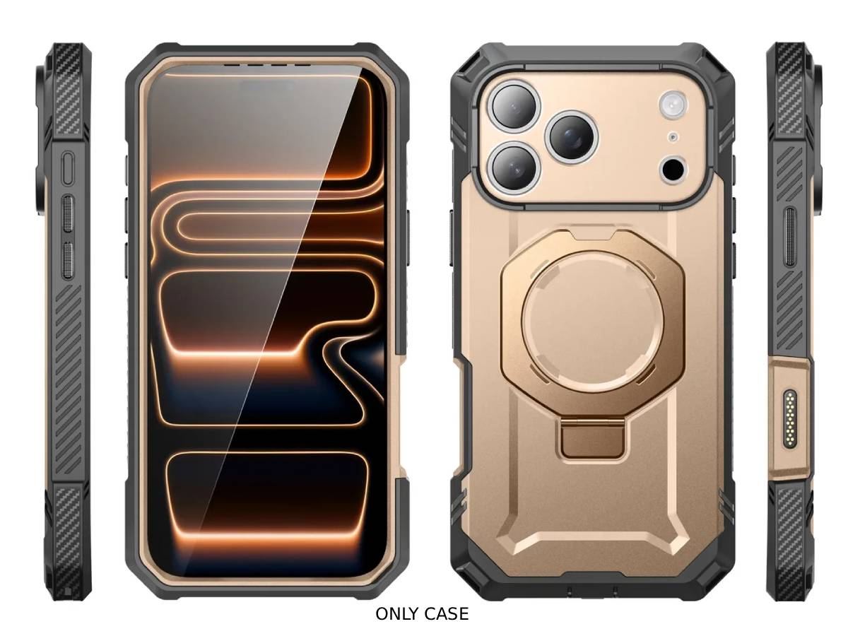 i-Blason Unicorn Beetle GRIP PRO MagSafe Case with HD Tempered Glass for iPhone 17 Pro Max - Gold