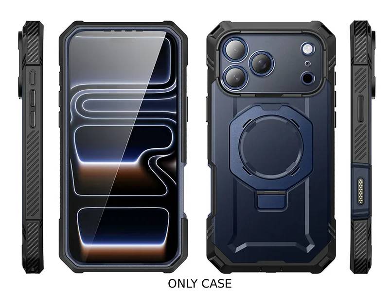 i-Blason Unicorn Beetle GRIP PRO MagSafe Case with HD Tempered Glass for iPhone 17 Pro - Blue