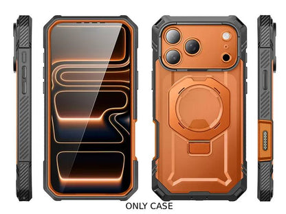 i-Blason Unicorn Beetle GRIP PRO MagSafe Case with HD Tempered Glass for iPhone 17 Pro - Orange