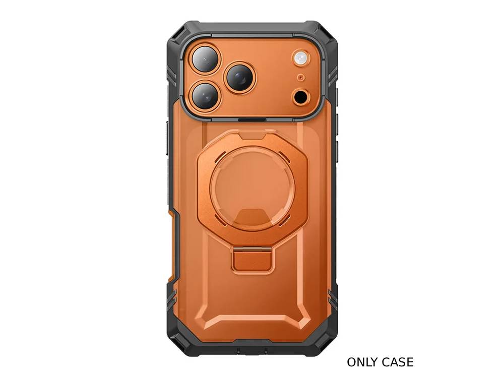 i-Blason Unicorn Beetle GRIP PRO MagSafe Case with HD Tempered Glass for iPhone 17 Pro - Orange