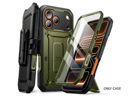 i-Blason Unicorn Beetle PRO Rugged Case with Built-in Screen Protector for iPhone 17 Pro Max - Dark Green