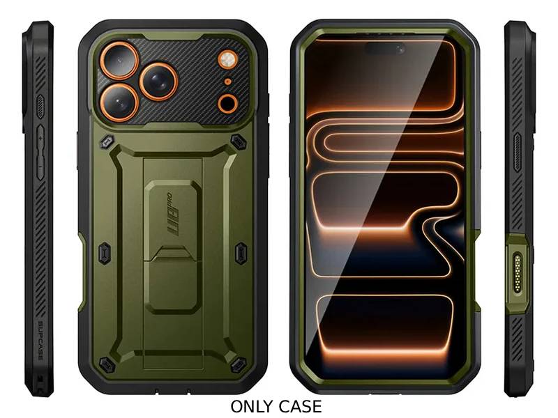 i-Blason Unicorn Beetle PRO Rugged Case with Built-in Screen Protector for iPhone 17 Pro Max - Dark Green