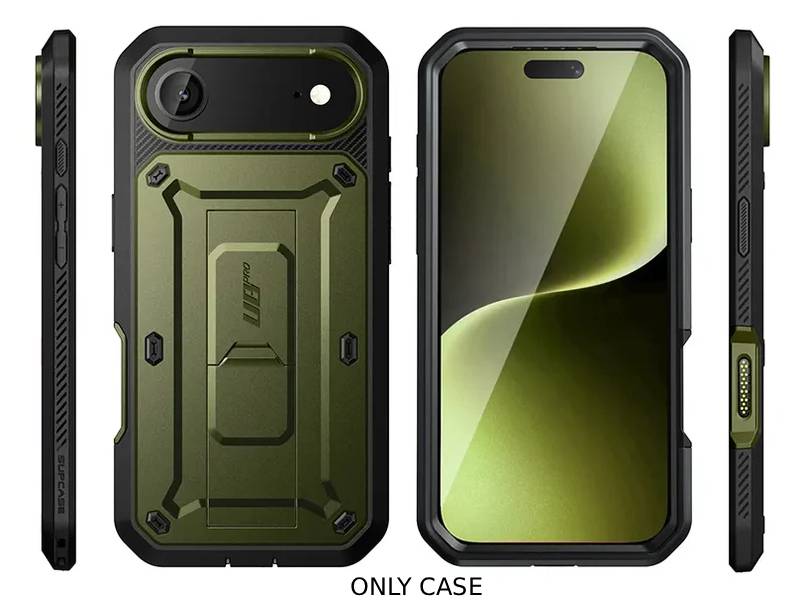 i-Blason Unicorn Beetle PRO Rugged Case with Built-in Screen Protector for iPhone Air - Dark Green