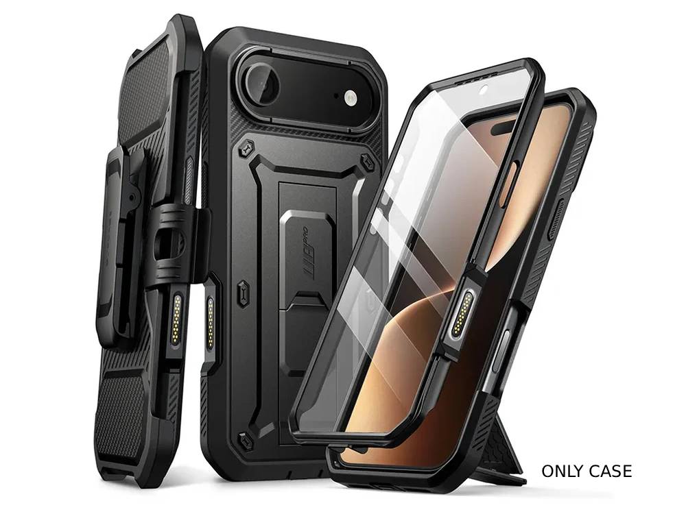 i-Blason Unicorn Beetle PRO Rugged Case with Built-in Screen Protector for iPhone Air - Black